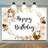 Blass Rosa Blume Gold Grenze Glücklich Geburtstag Backdorp